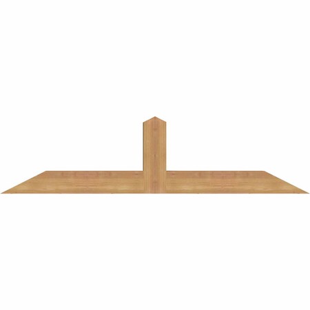 Ekena Millwork Portland Smooth Timber Gable Bracket, Western Red Cedar, 48"W x 12"H x 3 1/2"D x 3 1/2"F, 6/12 Pitch GBW048X12X0404POR00SWR